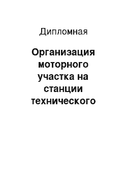 Дипломная: Организация моторного участка на станции технического обслуживания автомобилей «Крымдизельсервис»