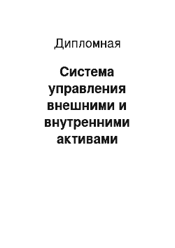 Дипломная: Система управления внешними и внутренними активами коммерческого банка