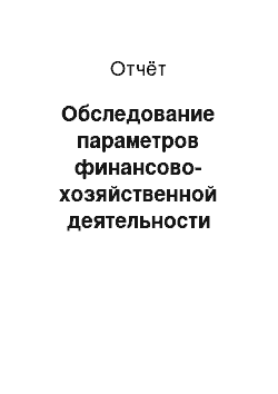 Отчёт: Обследование параметров финансово-хозяйственной деятельности предприятия гостеприимства на примере гостиницы «Сокос»