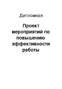 Дипломная: Проект мероприятий по повышению эффективности работы предприятия