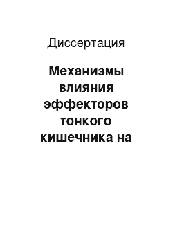 Диссертация: Механизмы влияния эффекторов тонкого кишечника на неспецифические факторы защиты организма (экспериментальное исследование)