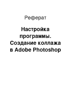 Реферат: Настройка программы. Создание коллажа в Adobe Photoshop