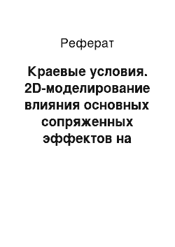 Реферат: Краевые условия. 2D-моделирование влияния основных сопряженных эффектов на перенос ионов бинарной соли в электромембранных системах