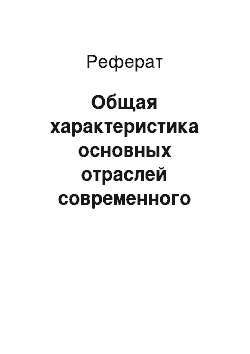 Реферат: Общая характеристика основных отраслей современного российского права